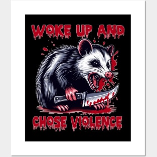 possum chose violence Posters and Art